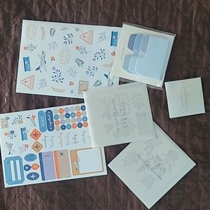 Archer and Olive airplane, travel sticker bundle